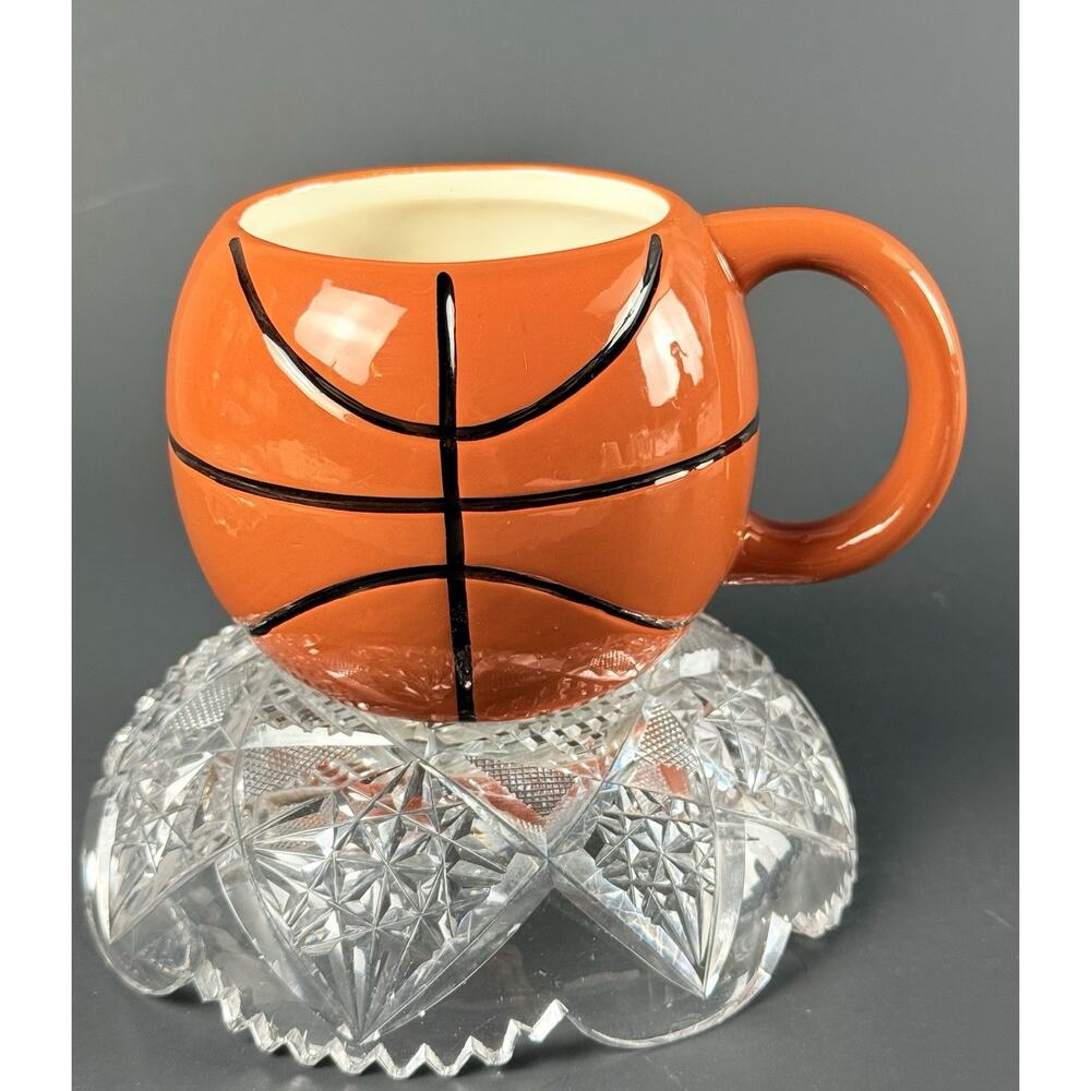 Basketball Shaped Sport Ceramic Coffee Mug 16oz